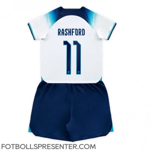 England Marcus Rashford #11 Hemmatröja Barn VM 2022 Kortärmad (+ korta byxor)